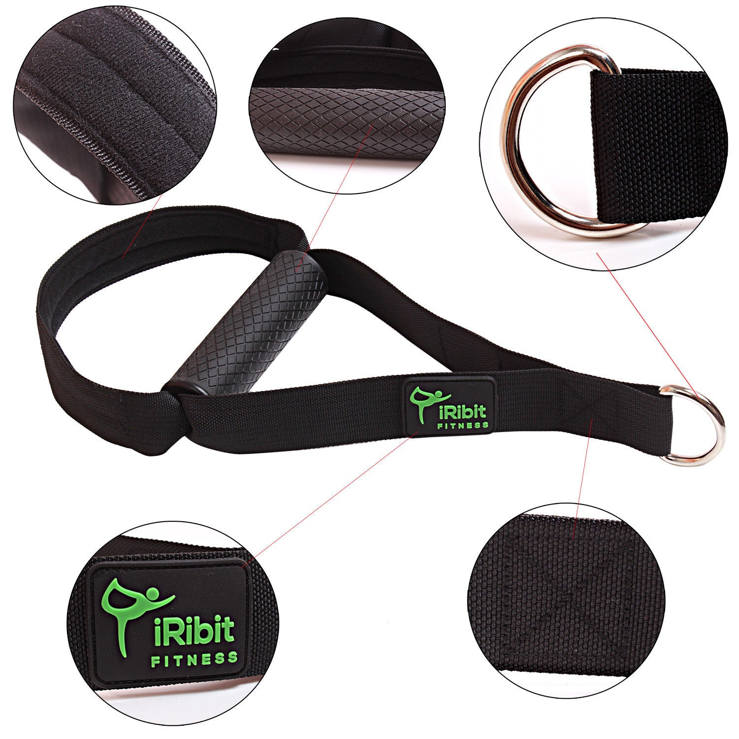 8 ft Long Stretching Strap for Physical Therapy, Yoga, Pilates, Ballet -  iRibit Fitness