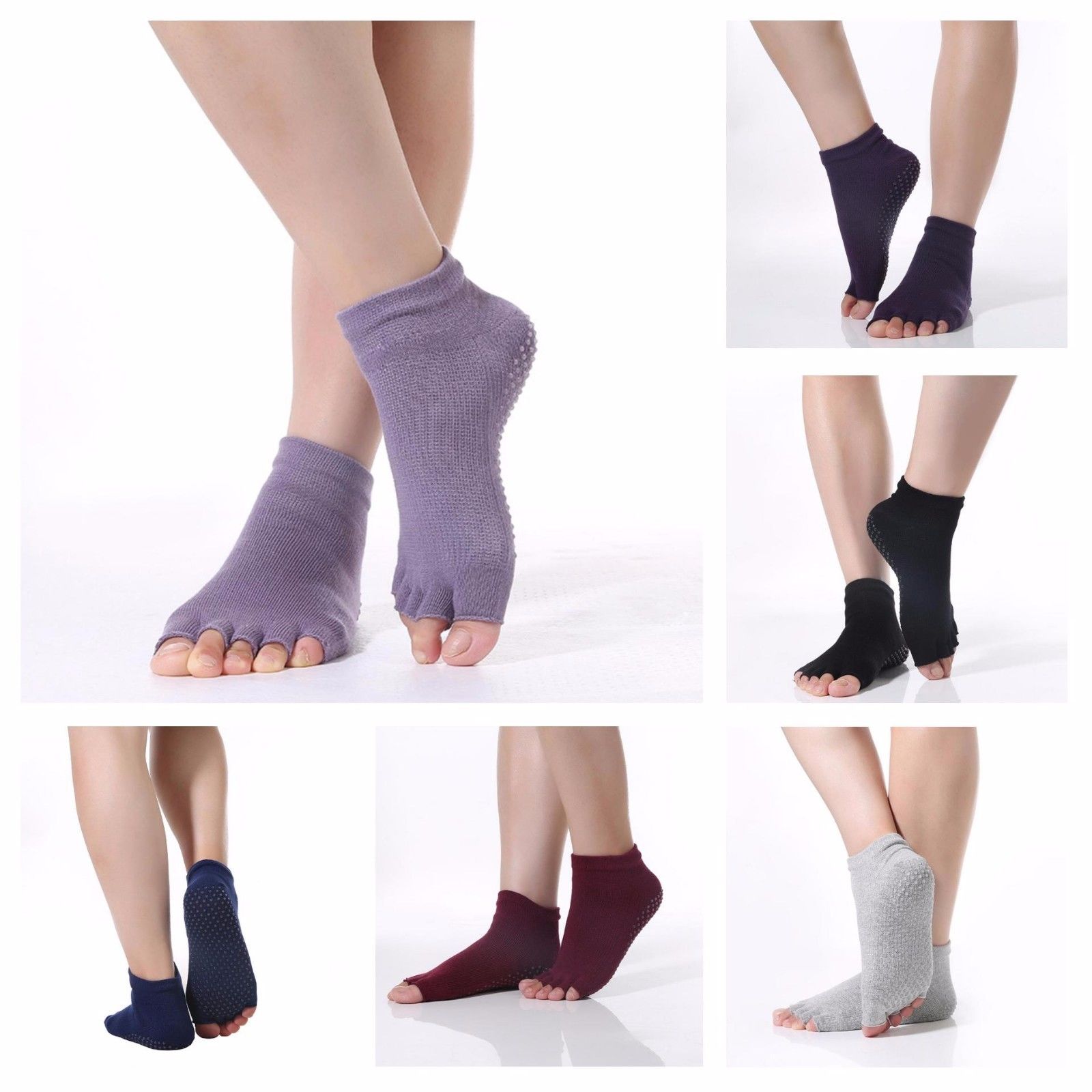 Fringe Open Toe Grip Socks (Barre / Pilates)