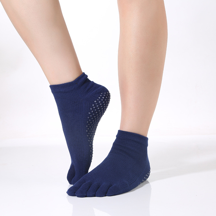 Women Five Toed Pivot Barre Dot Silicone Cotton Yoga Socks High Quality  Non-slip Half Toe Pilates Grip No-Show Socks - AliExpress